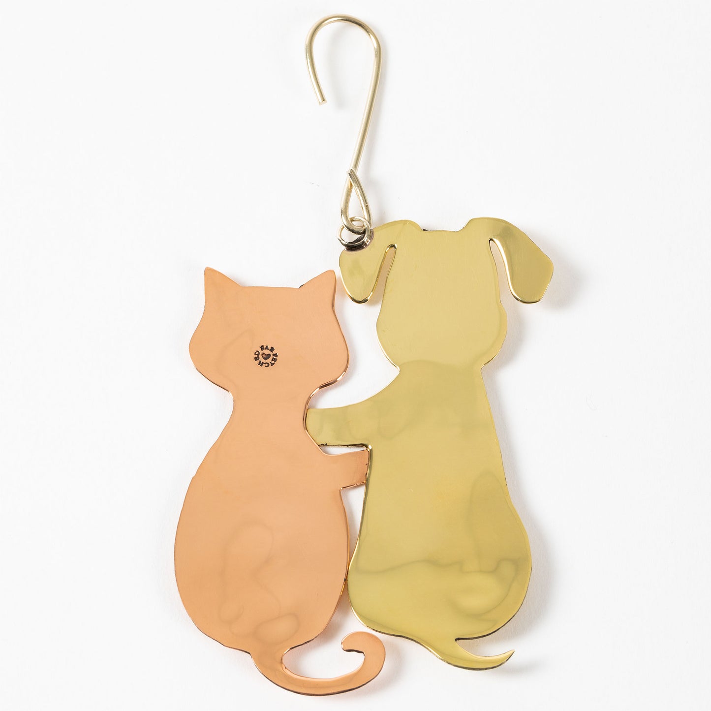 Best Friends with Paws Mixed Metal Ornament