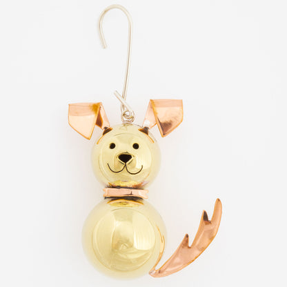 Sweet Dog 3D Mixed Metal Ornament