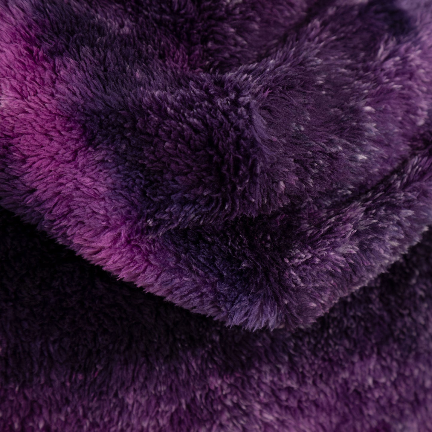 Purple Tie-Dye Fleece Hooded Jacket