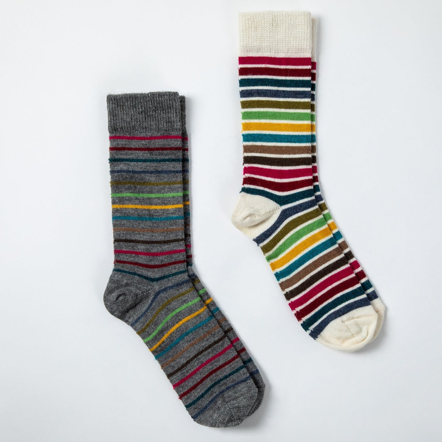 Multicolor Stripes Alpaca Socks