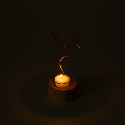 Silhouette Of Beauty Tealight Candle Holder