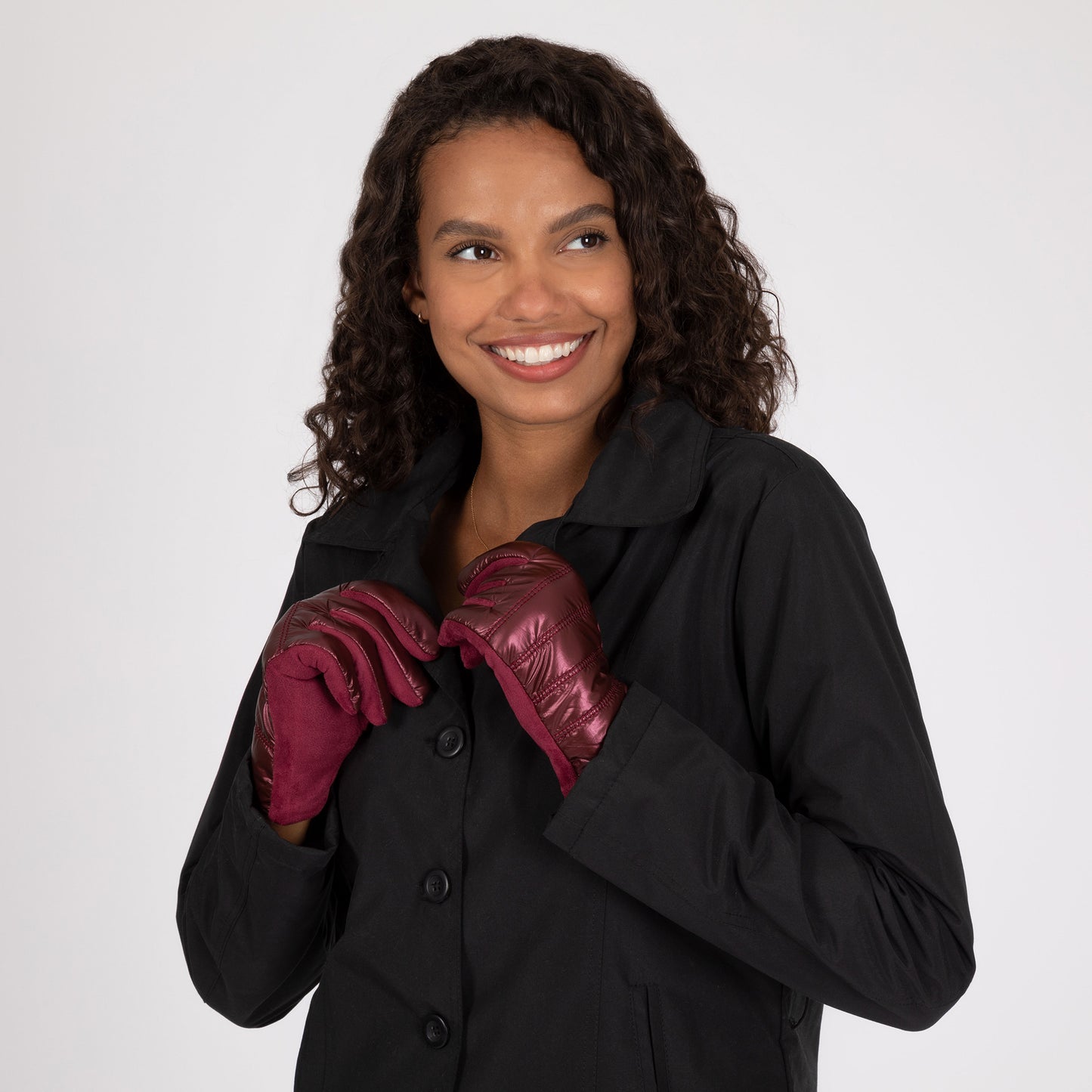 Touch Of Shine Puffer Touch Screen Gloves