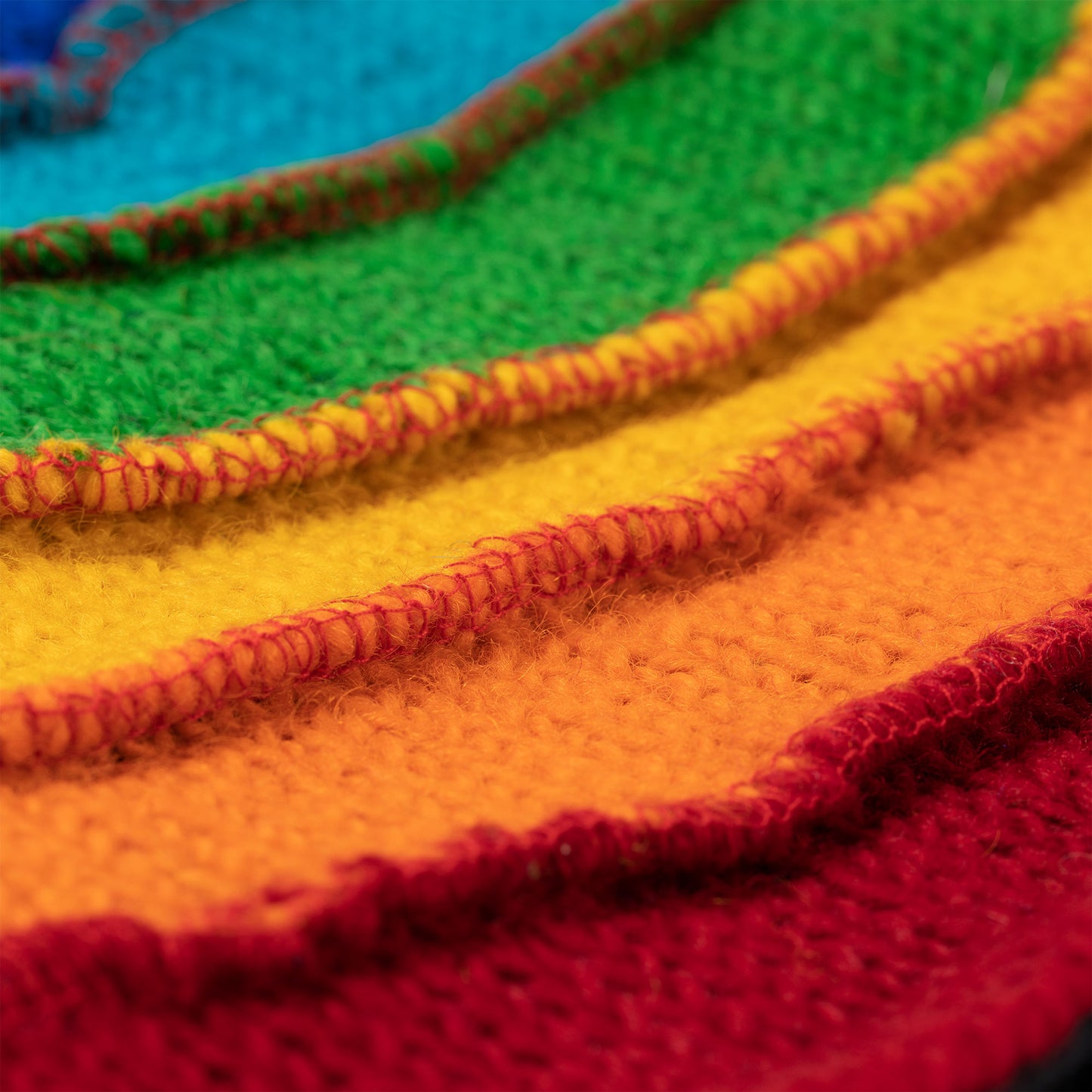 Hand Knit Rainbow Hat