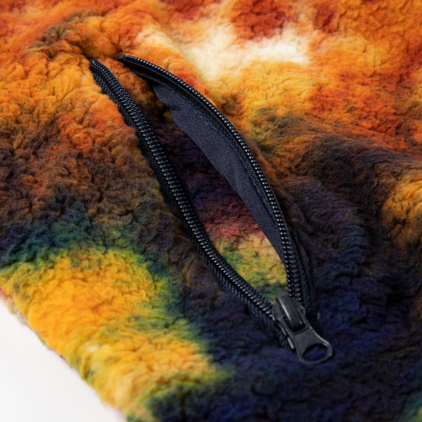 Rainbow Tie-Dye Sherpa Fleece Jacket