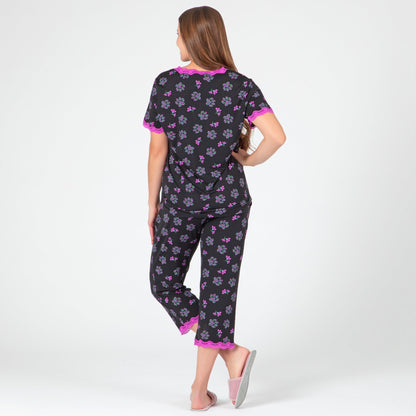 Flowers & Swirls Paw Prints Soft Touch Pajamas