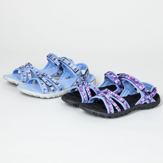 Open Toe Pastel Paw Print Strap Sport Sandals