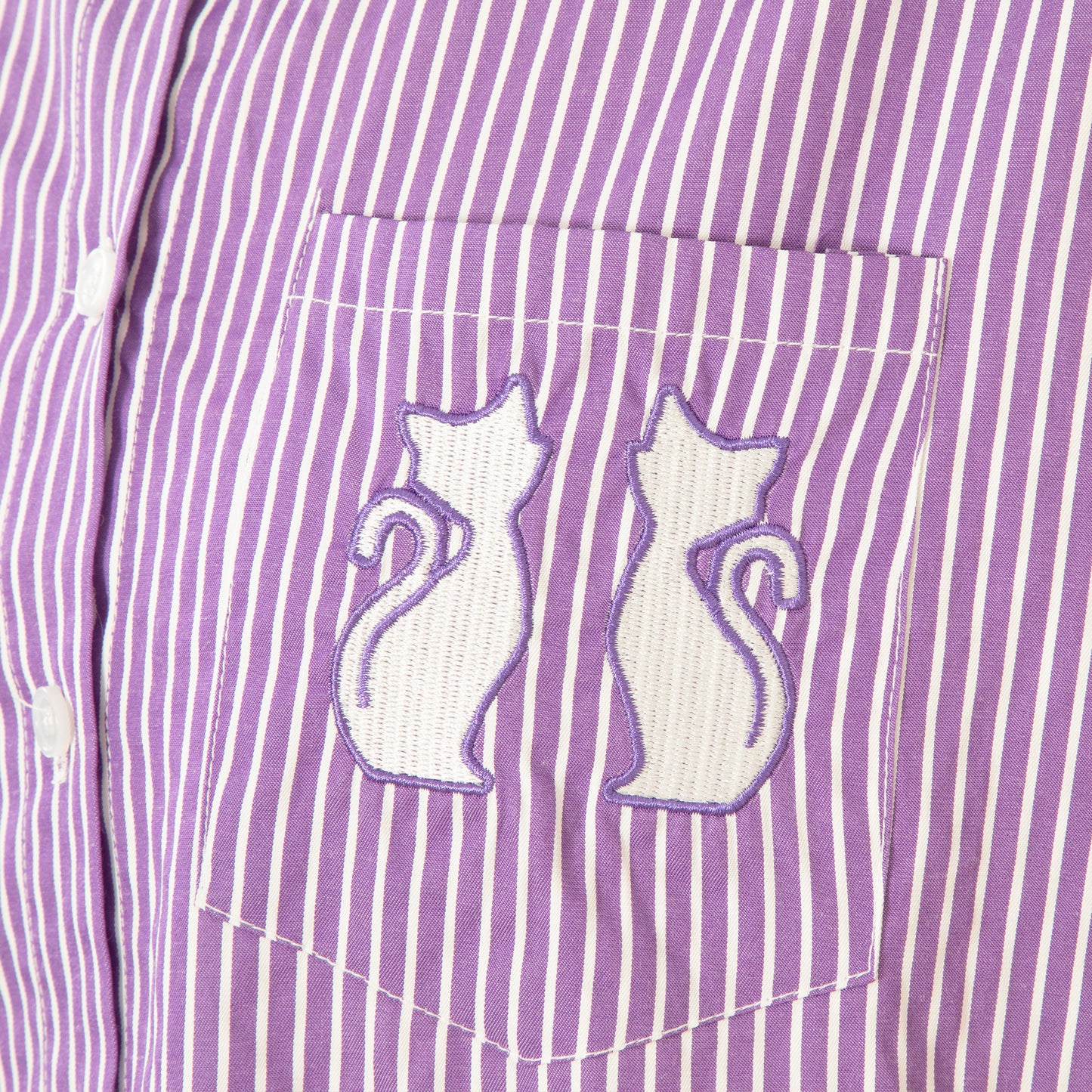 Pinstripe Pet Short Sleeve Button Up Shirt