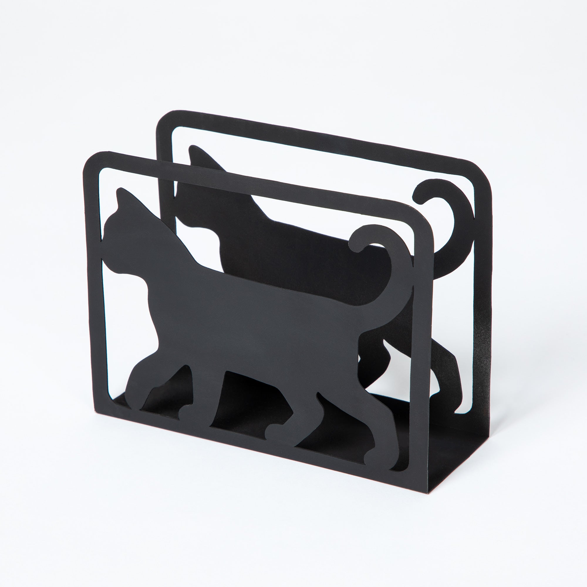 Hand Crafted Black Cat Napkin Holder