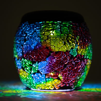 Glass Mosaic Jar Lantern Solar Light