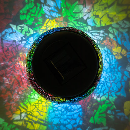 Glass Mosaic Jar Lantern Solar Light