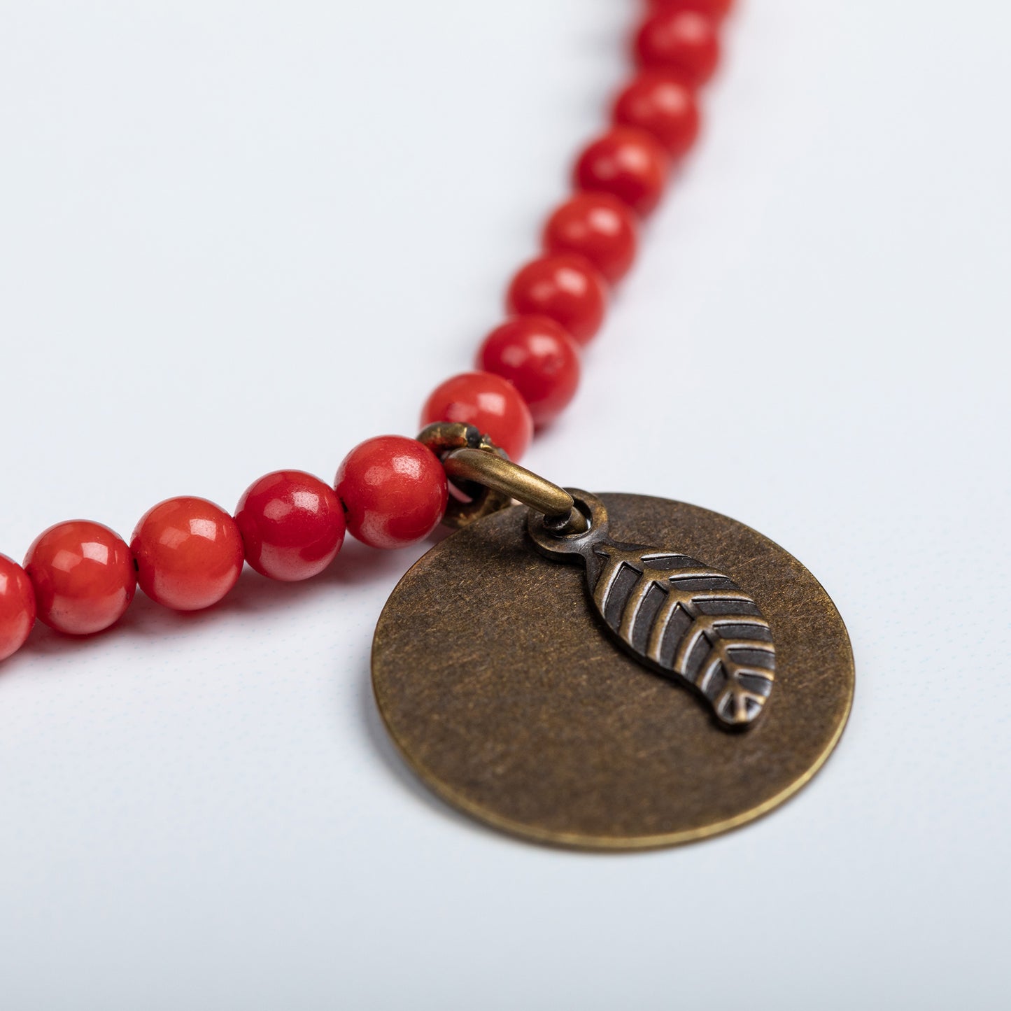 Iraqi Leaf Charm Beaded Necklace