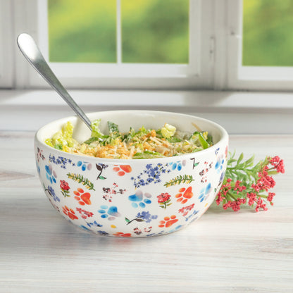 Ceramic Paw Lover Soup or Salad Bowl - Set of 4