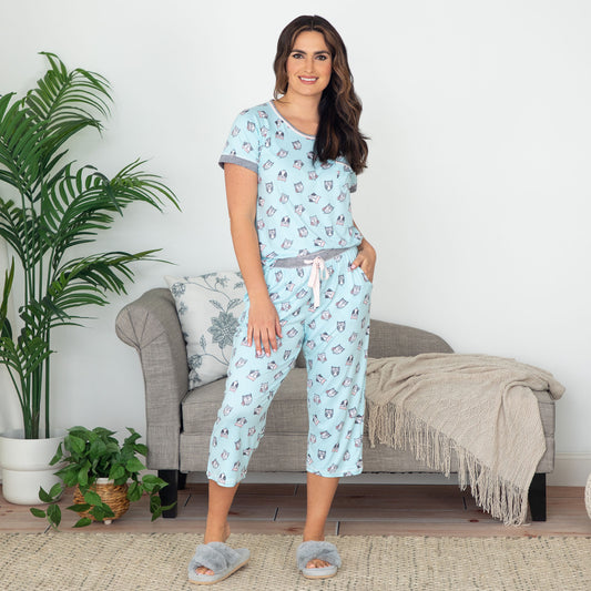 Sleepy Owl Capri Pajama Set