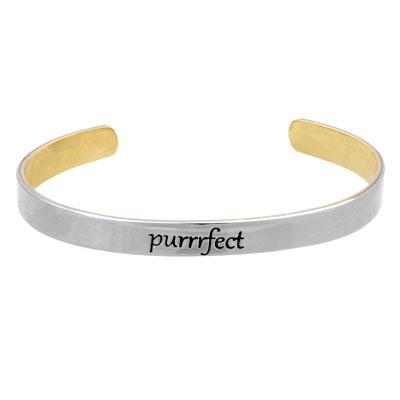 Purrrfect 6.5mm Mixed Metals Cuff Bracelet