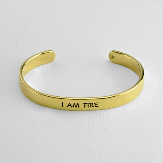 I Am Fire 6.5mm Astrology Cuff Bracelet