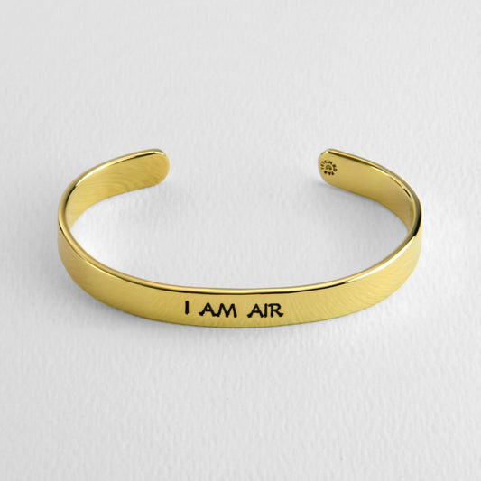 I Am Air 6.5mm Astrology Cuff Bracelet