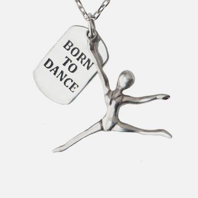 Born to Dance Pewter Necklace