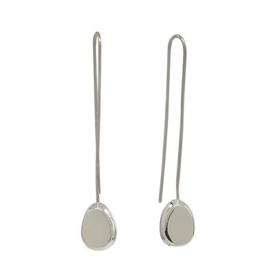 Balanced Sterling Silver Long Earwire Earring