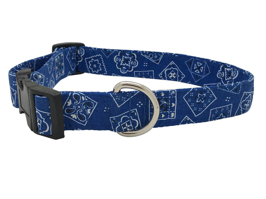 Blue Bandanas Dog Collar