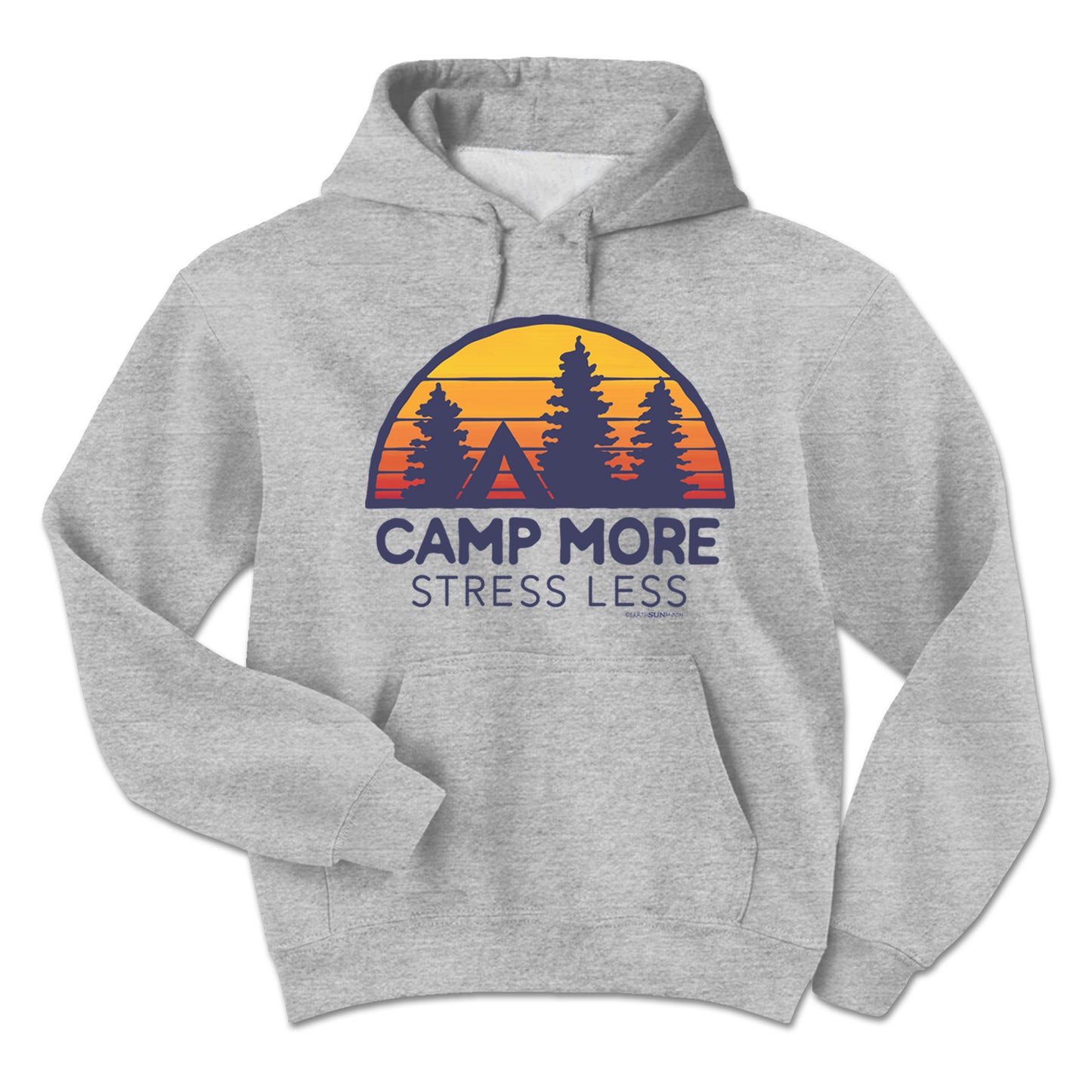 Camp More Stress Less Adult Hoodie