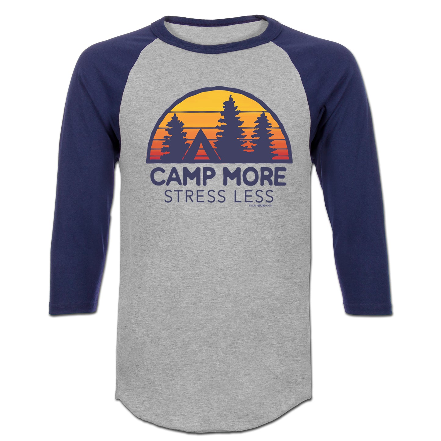 Camp More Stress Less 3/4 Sleeve Raglan