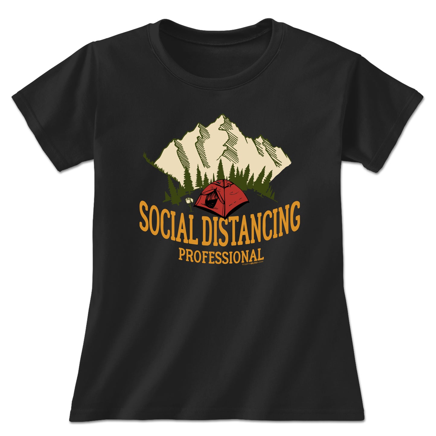 Social Distancing Professional Ladies T-Shirt