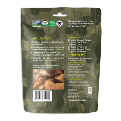 Pets for Vets Organic Peanut Butter & Molasses Baked Biscuits - Large Bone