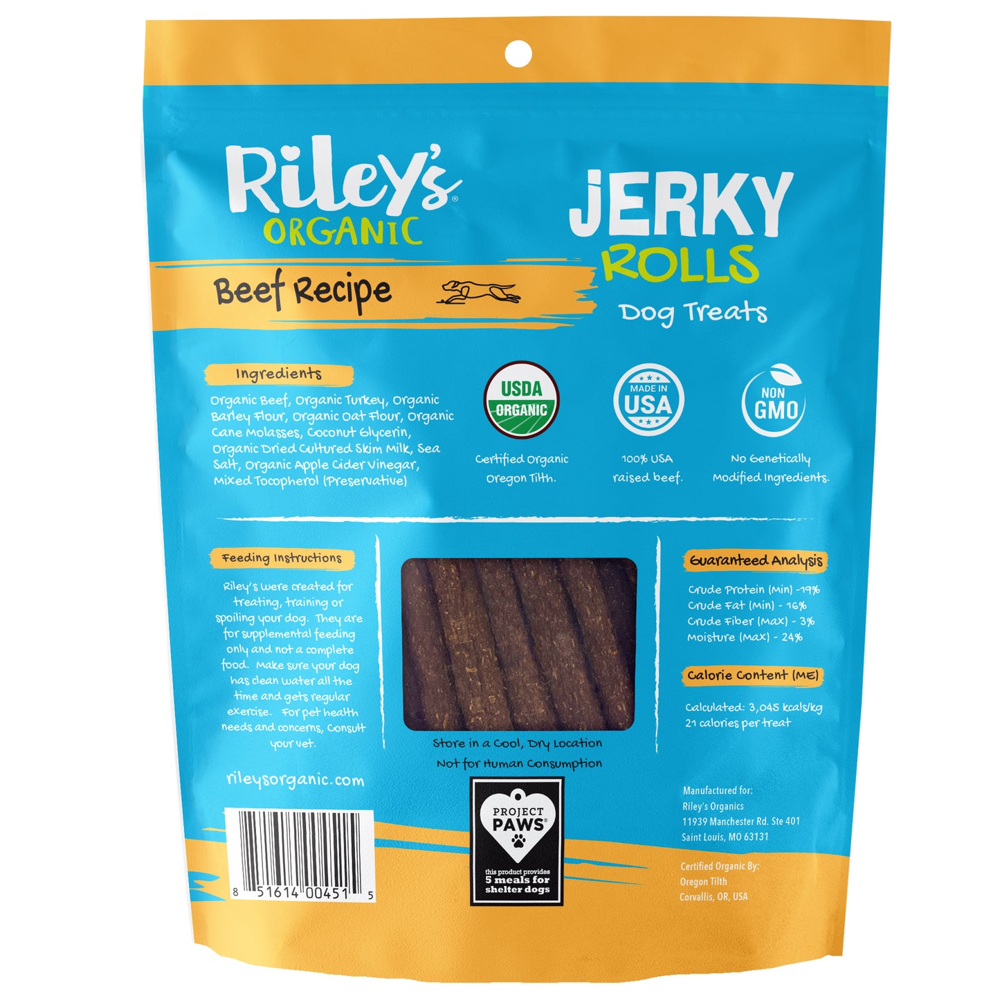 Organic Beef Jerky Rolls