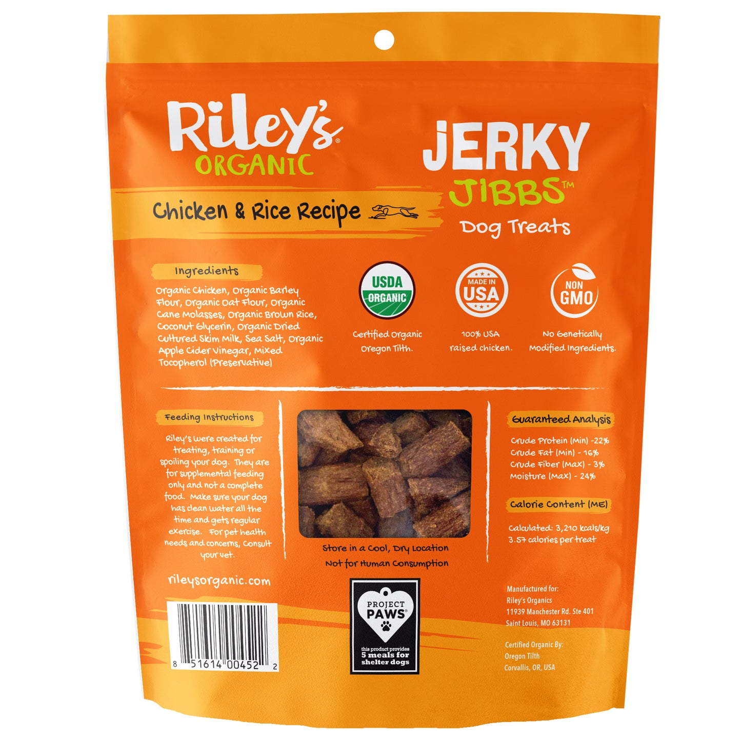 Organic Chicken & Rice Jerky Jibbs