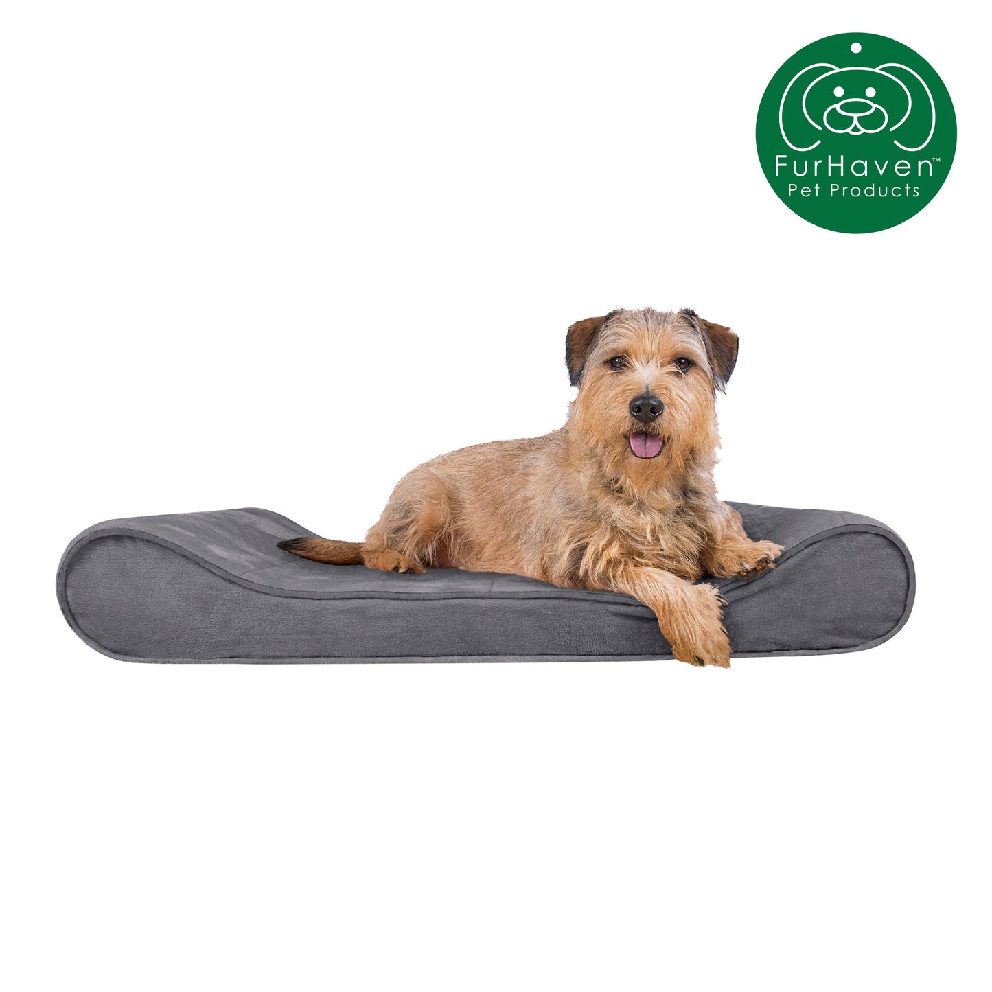 FurHaven Orthopedic Microvelvet Luxe Lounger Pet Bed