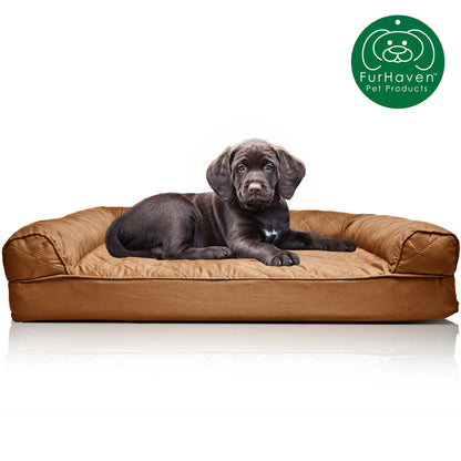 Convolute Quilted Sofa-Style Couch Pet Bed