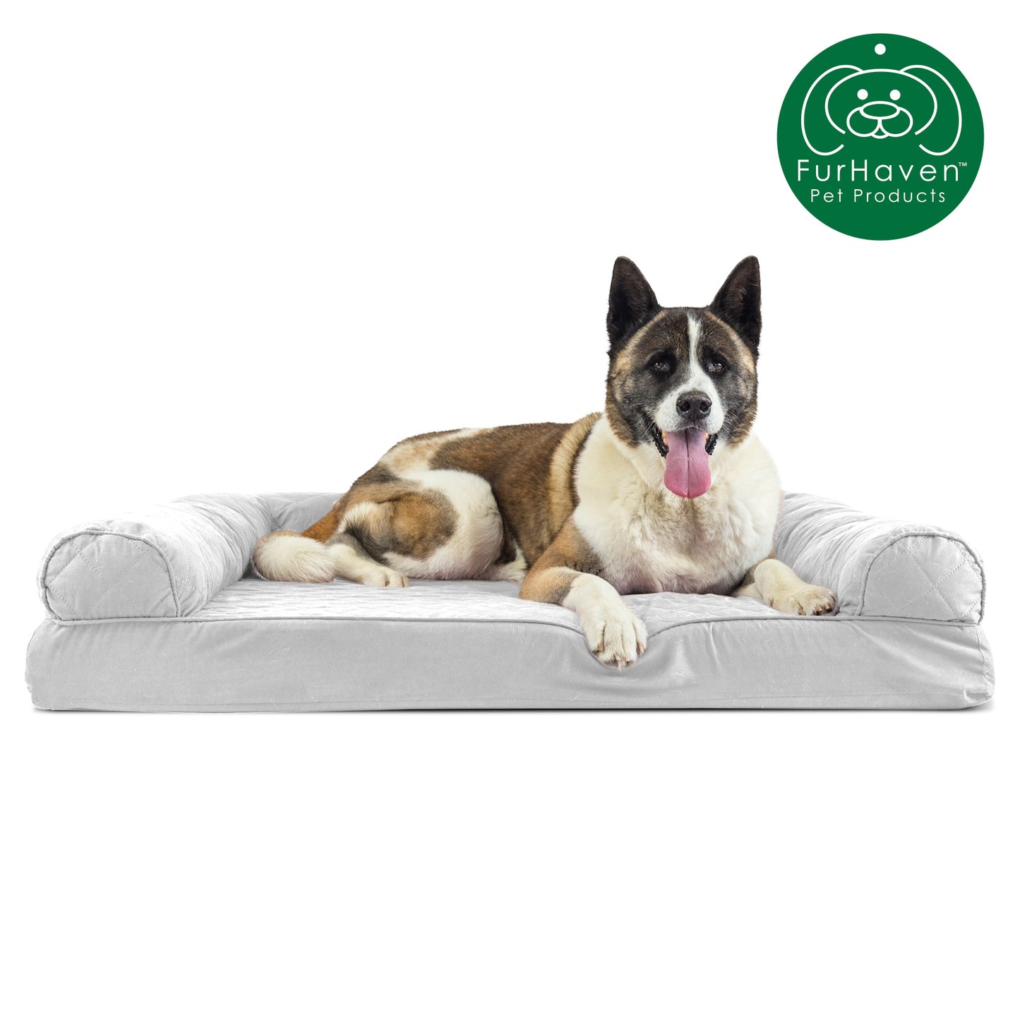 Memory Foam Quilted Sofa-Style Pet Bed
