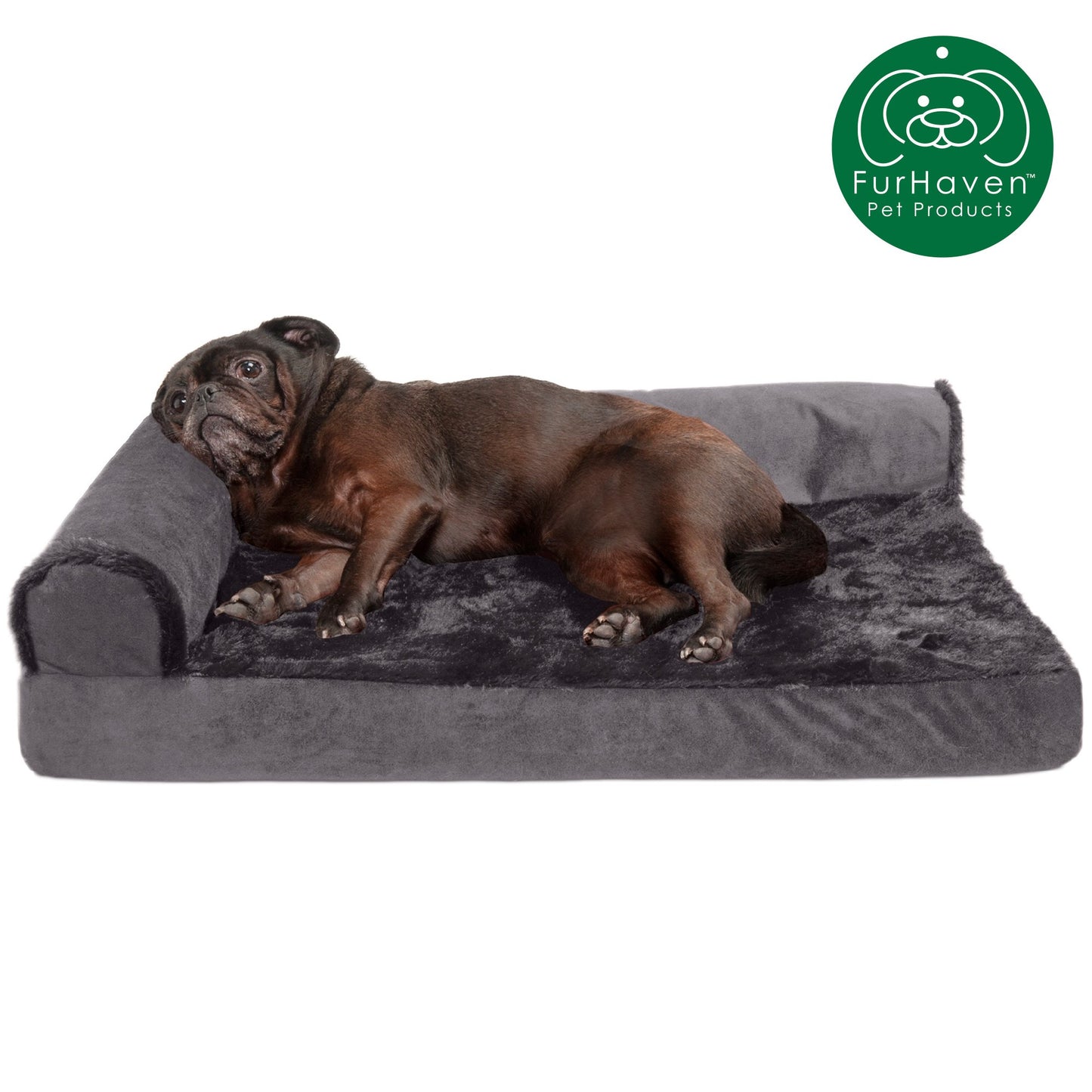 Deluxe L-Shaped Chaise Lounge for Dogs & Cats Pet Bed