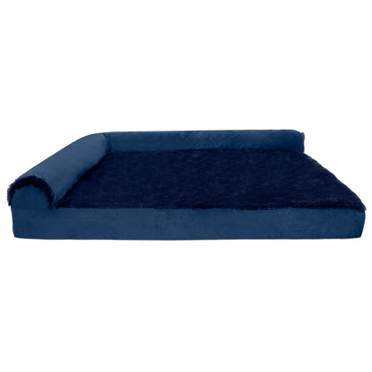 Deluxe L-Shaped Chaise Lounge for Dogs & Cats Pet Bed