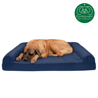 Quilted Memory Foam Sofa-Style Couch Pet Bed
