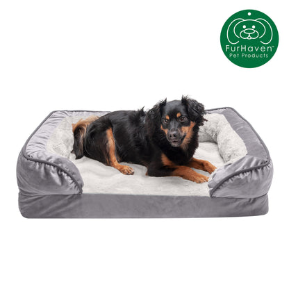 Velvet Waves Sofa-Style Couch Pet Bed