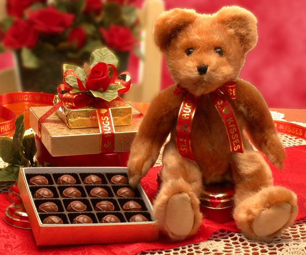 Hugs & Kisses Teddy Bear with Chocolates
