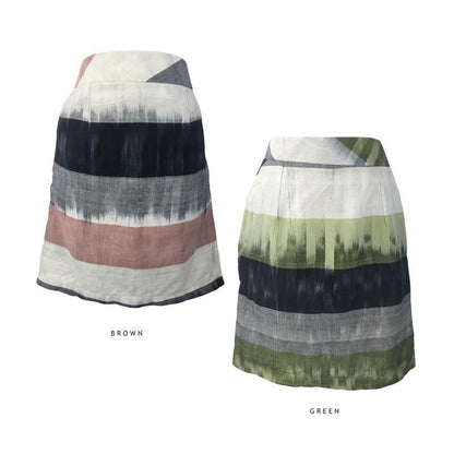 Handwoven Stripe Pencil Skirt