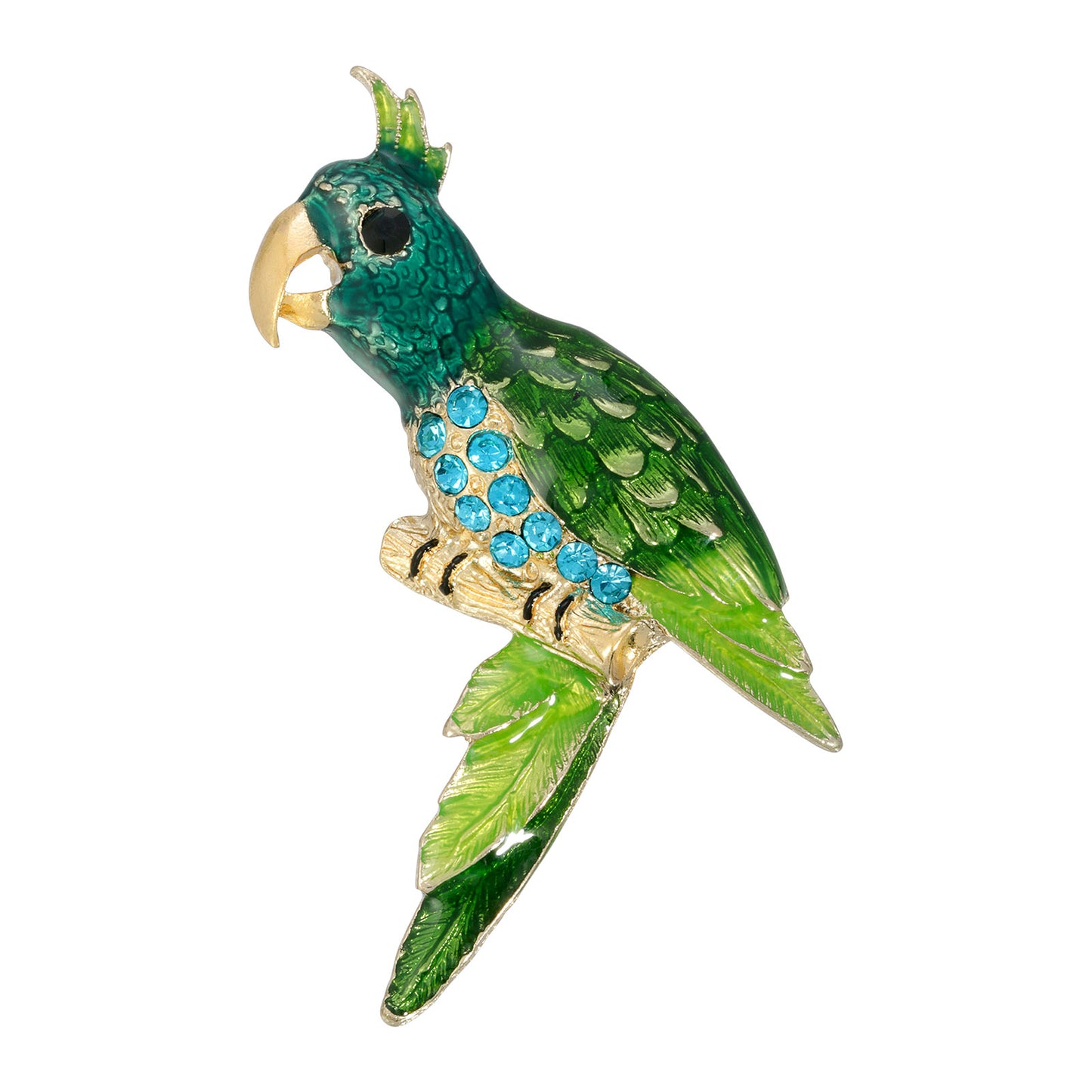 1928 Jewelry&reg; Gold-Tone Green And Turquoise Color Parrot Bird Pin