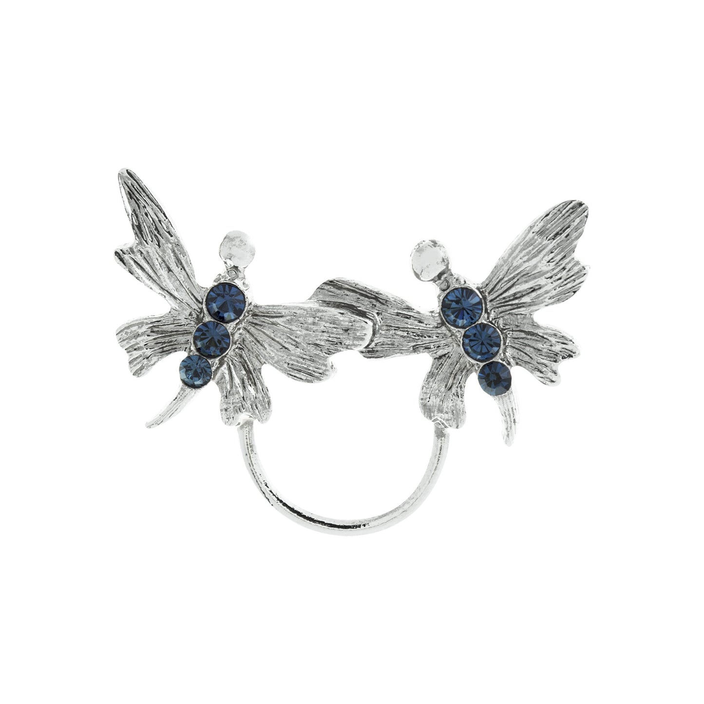 1928 Jewelry&reg; Silver Tone  Blue Butterfly Eyeglass Pin Holder