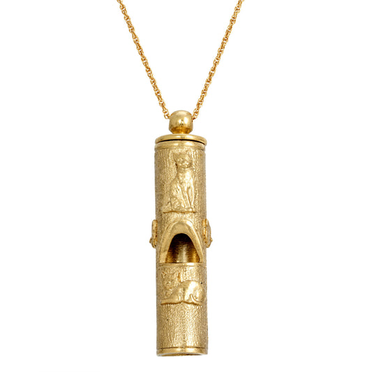 1928 Jewelry&reg; 14k Gold Dipped Cat Whistle 30 In.