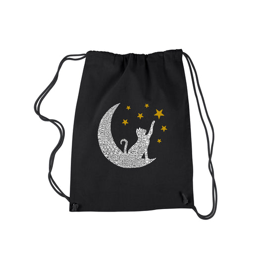 Cat Moon - Drawstring Backpack