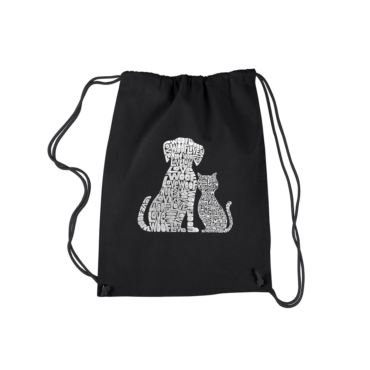 Drawstring Backpack - Dogs and Cats