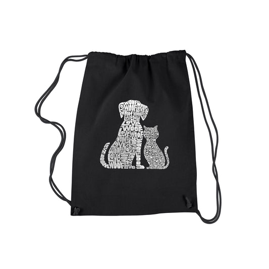 Drawstring Backpack - Dogs and Cats