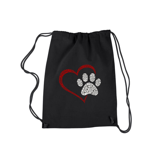Paw Heart - Drawstring Backpack