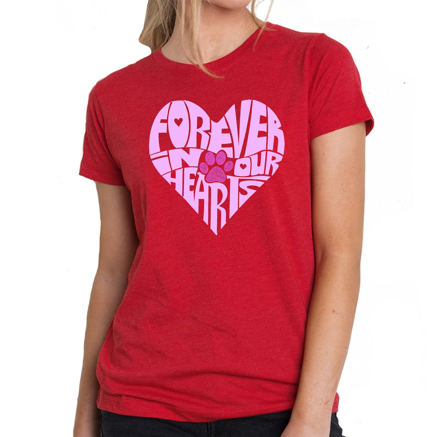 Forever In Our Hearts - Women's Premium Blend Word Art T-Shirt
