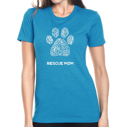 Rescue Mom  - Women's Premium Blend Word Art T-Shirt