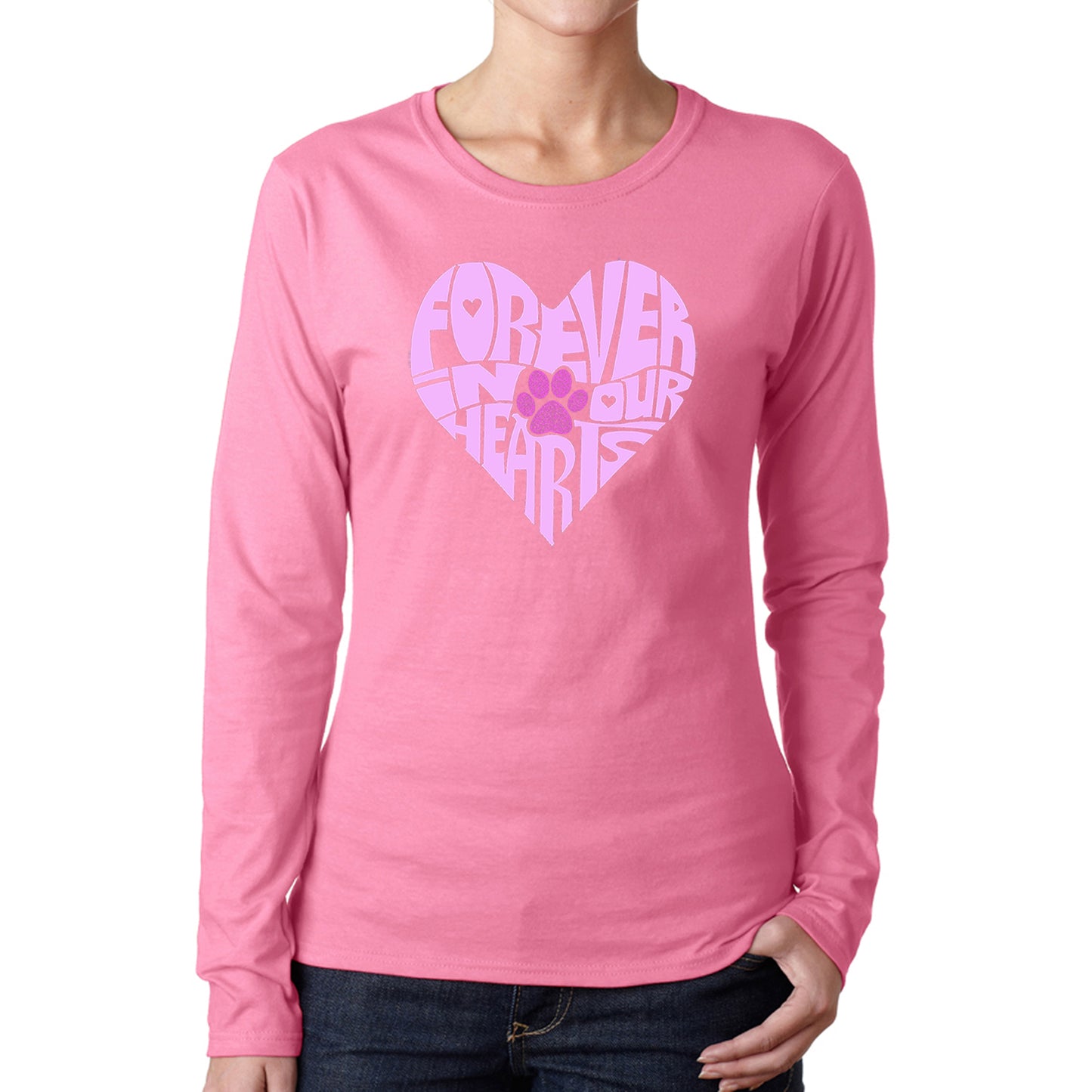 Forever In Our Hearts - Women's Word Art Long Sleeve T-Shirt