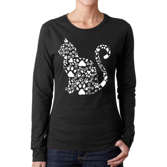 Cat Claws - Women's Word Art Long Sleeve T-Shirt