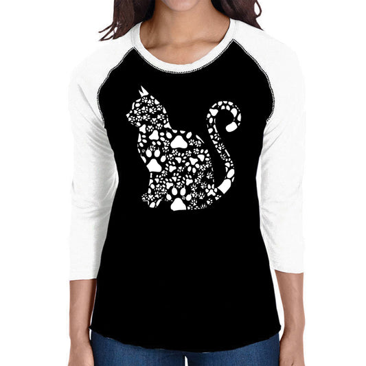 Cat Claws - Women's Raglan Word Art T-Shirt